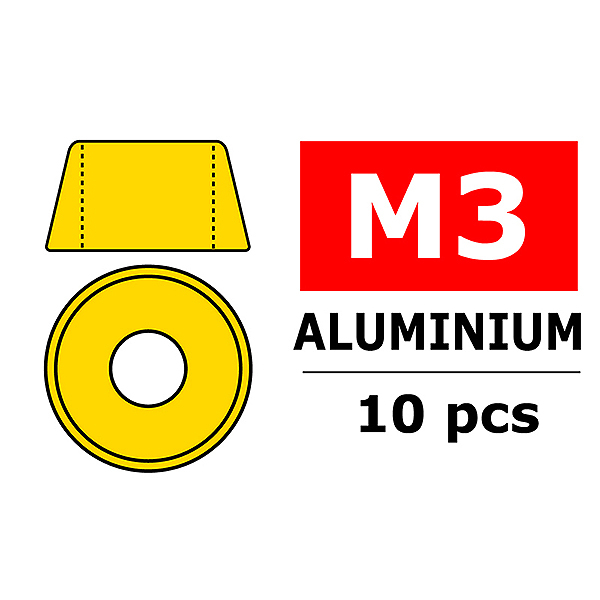 Corally Aluminium Washer For M3 Socket Head Screws O (C-3214-30-0)