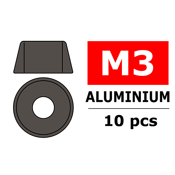 Corally Aluminium Washer For M3 Socket Head Screws O (C-3214-30-3)
