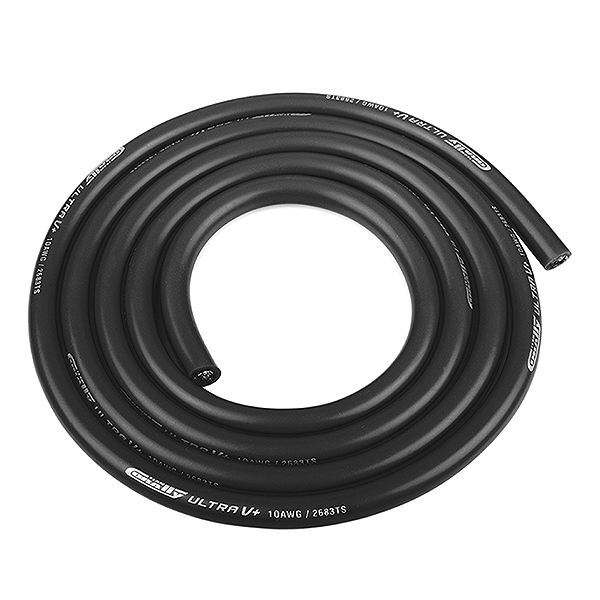 Corally Ultra V+ Silicone Wire Super Flexible Black 10Awg 2683/0.05 Strands Od 5.5mm 1M (C-50106)