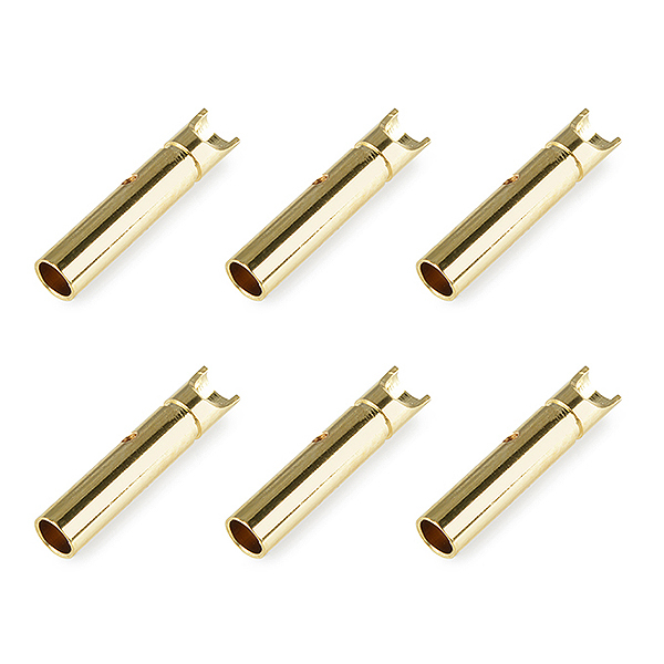 Corally Bullit Connector 2.0mm Female Gold Plated Ultra Low Resistance 6Pcs (C-50160)