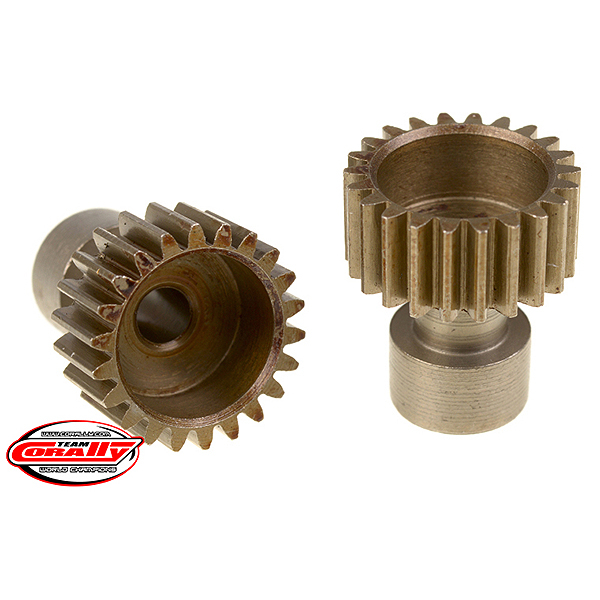 Corally 48 Dp Pinion Long BoSS Hardened Steel 22 Teeth Dia. 3.17mm (C-71122)