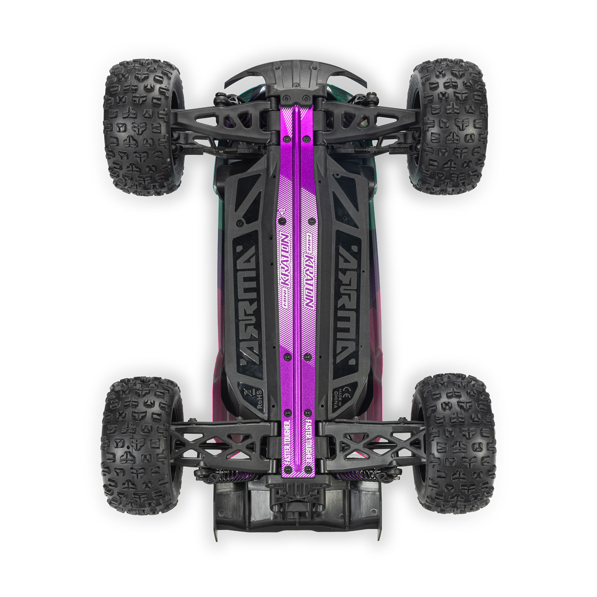 Arrma 1/16 MINI KRATON 3S DSC 4X4 RTR with Batt/Charg, Teal/Pink (C-ARA2508ST2)
