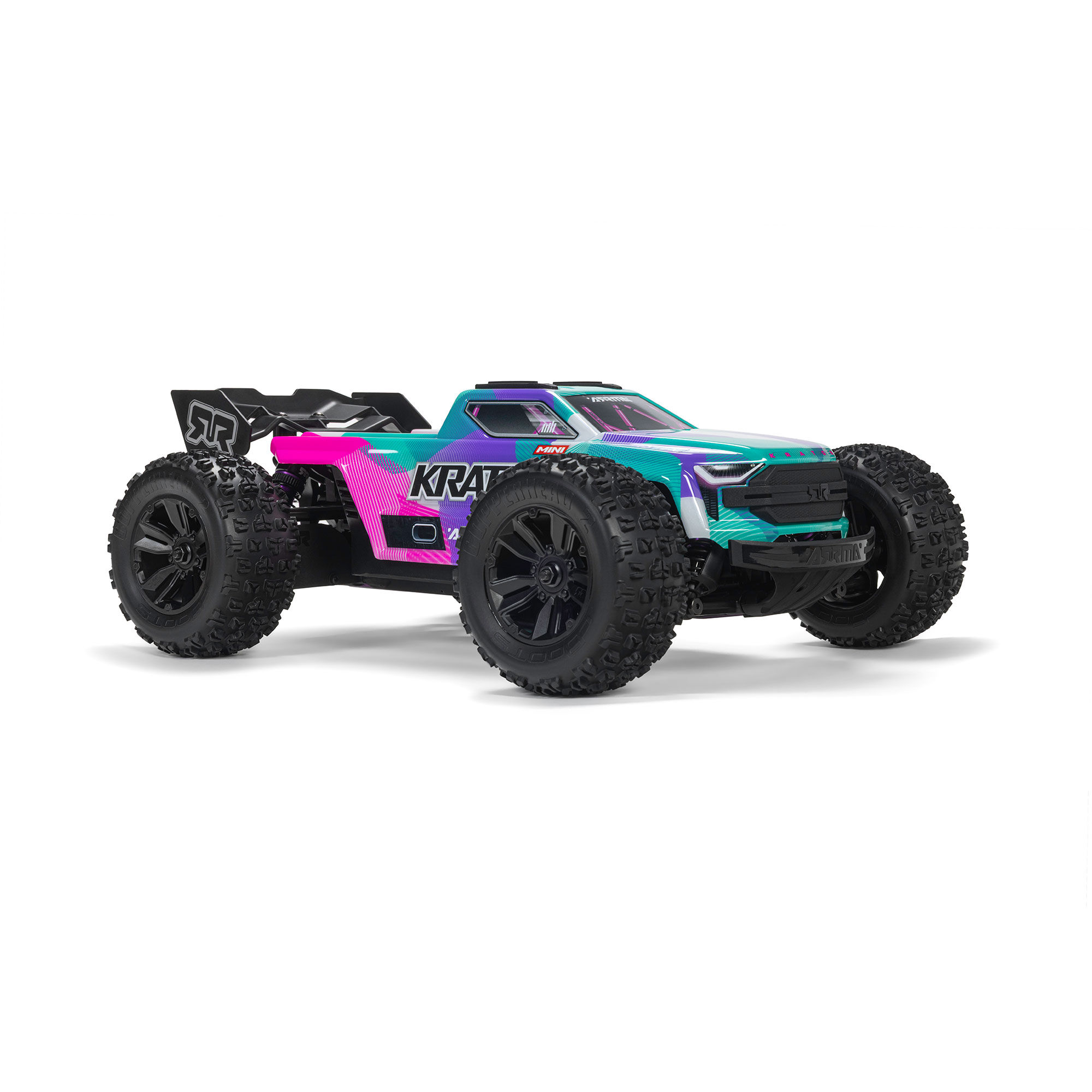 Arrma 1/16 MINI KRATON 3S DSC 4X4 RTR with Batt/Charg, Teal/Pink (C-ARA2508ST2)