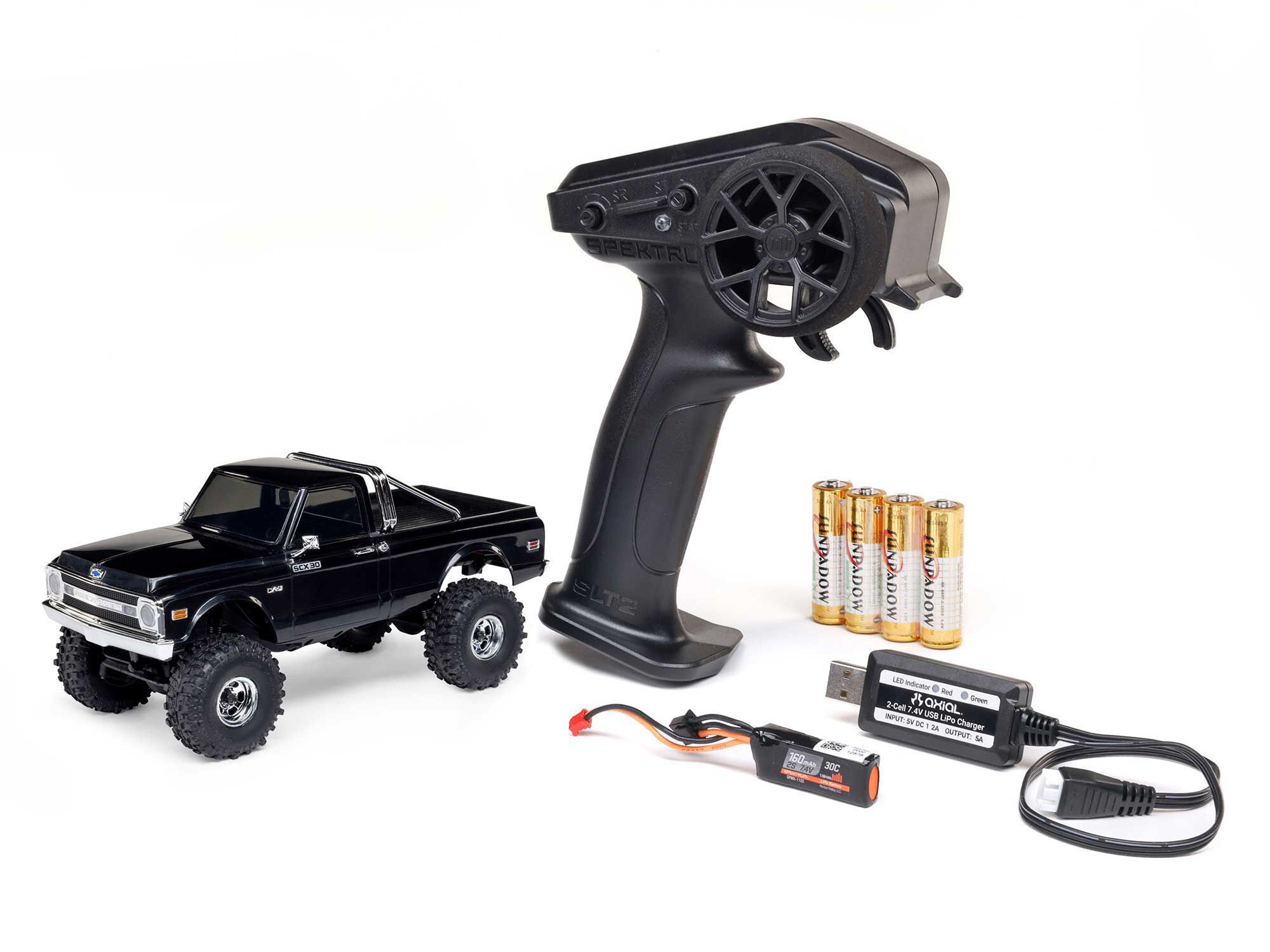 Axial 1/30 SCX30 Chevrolet K10 4X4 RTR Rock Crawler Black (C-AXI-2260T2)