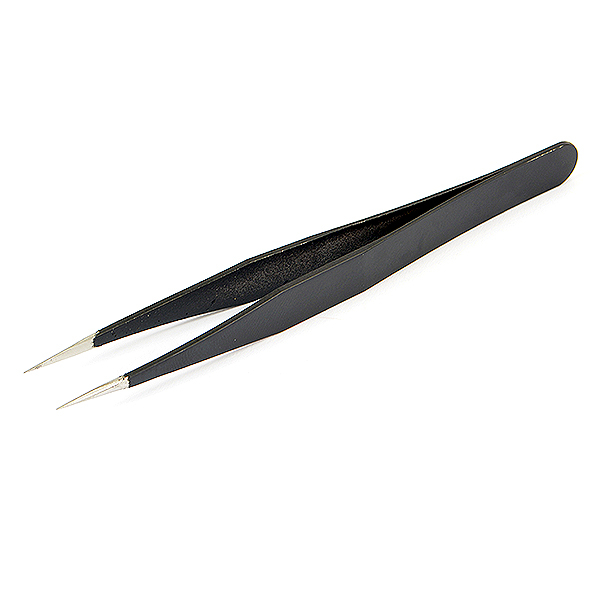 SC Models Straight Black Tweezers (SCKRTC021)
