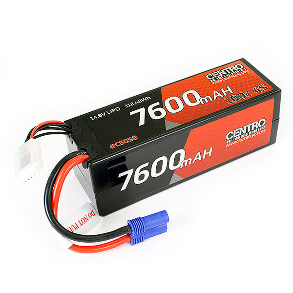 Centro 4S 7600 14.8V 100C  Hardcase Lipo Battery EC5 (C5050EC5)