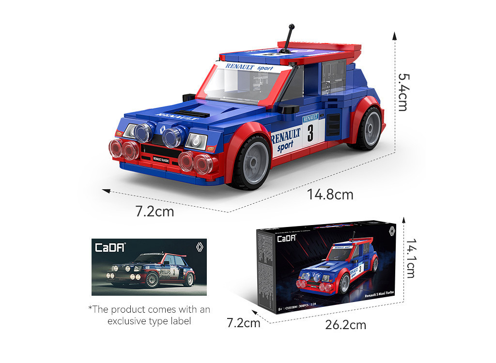 Cada 1:24 Renault 5 Maxi Turbo - 308 pcs (C55038W)