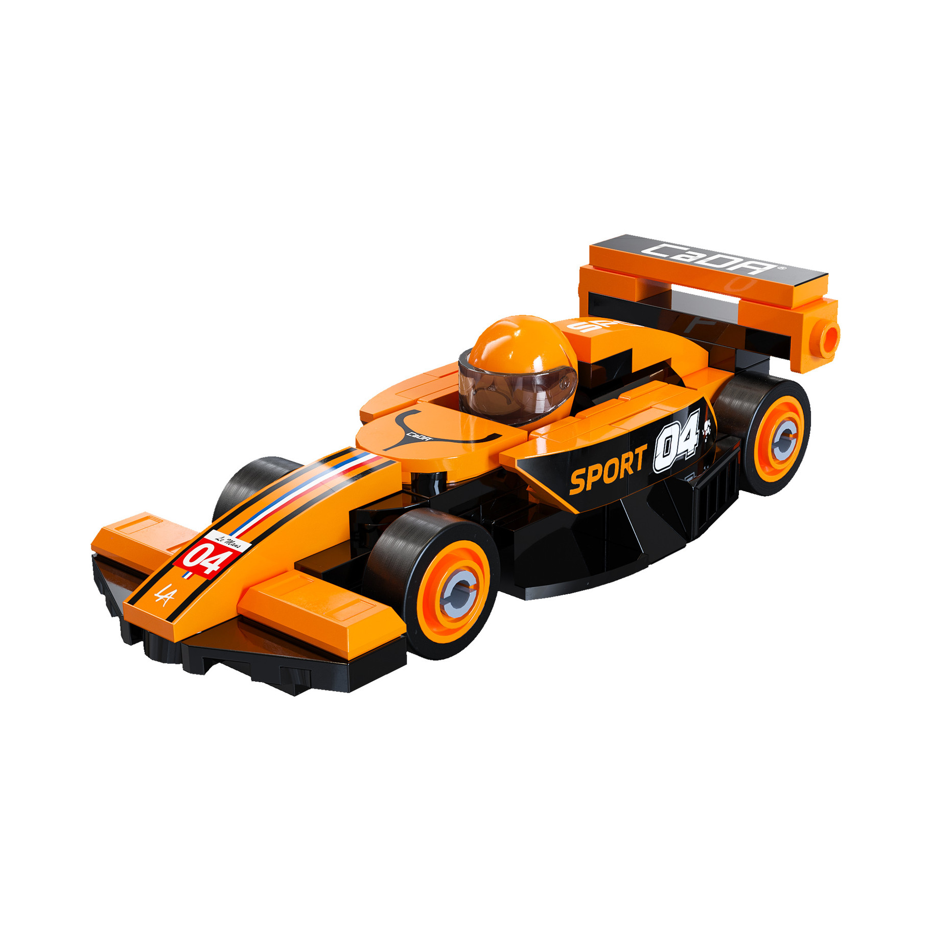 Cada Mini Orange Circuit Racing Car - 70 pcs (C55103W)