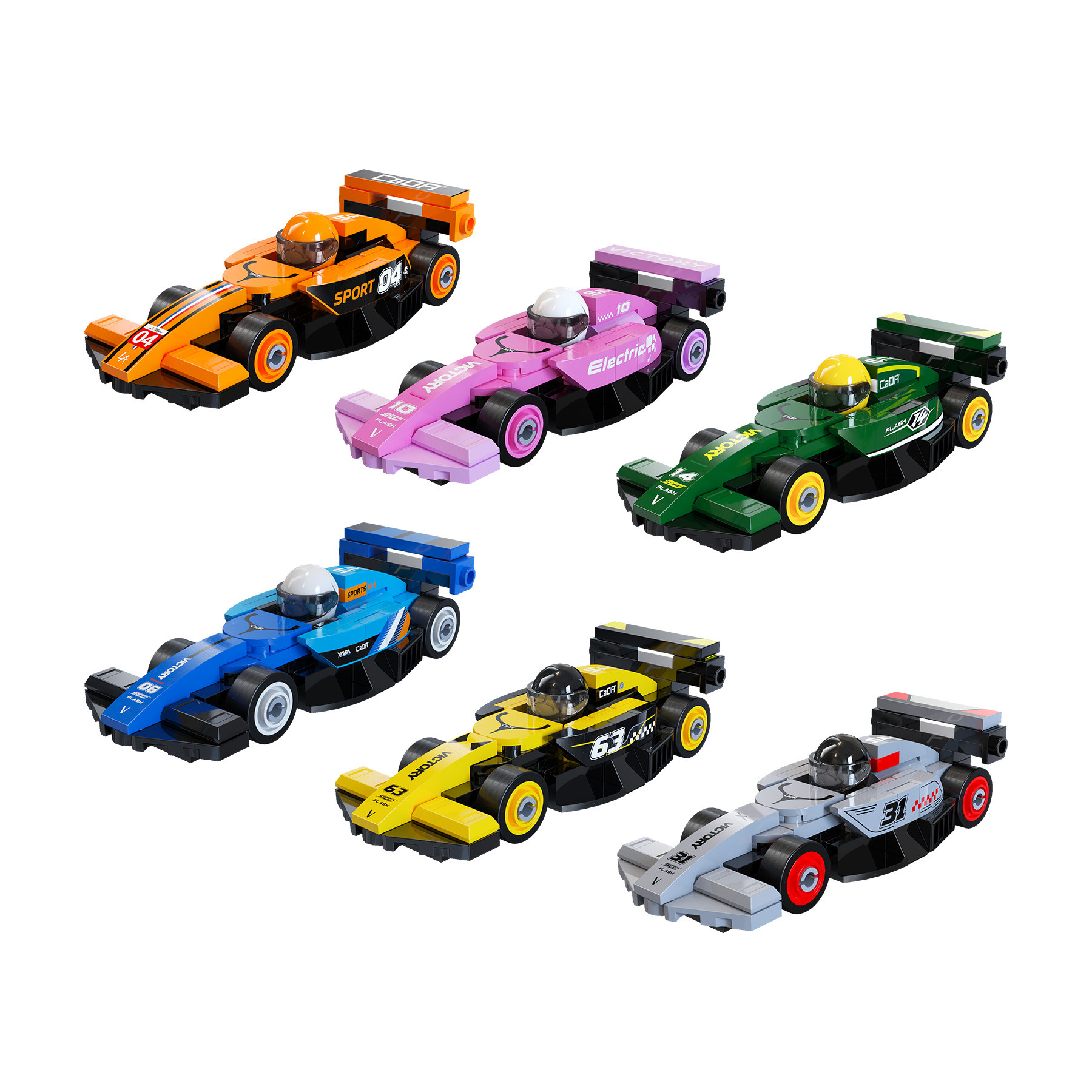 Cada Mini Green Circuit Racing Car - 70 pcs (C55105W)
