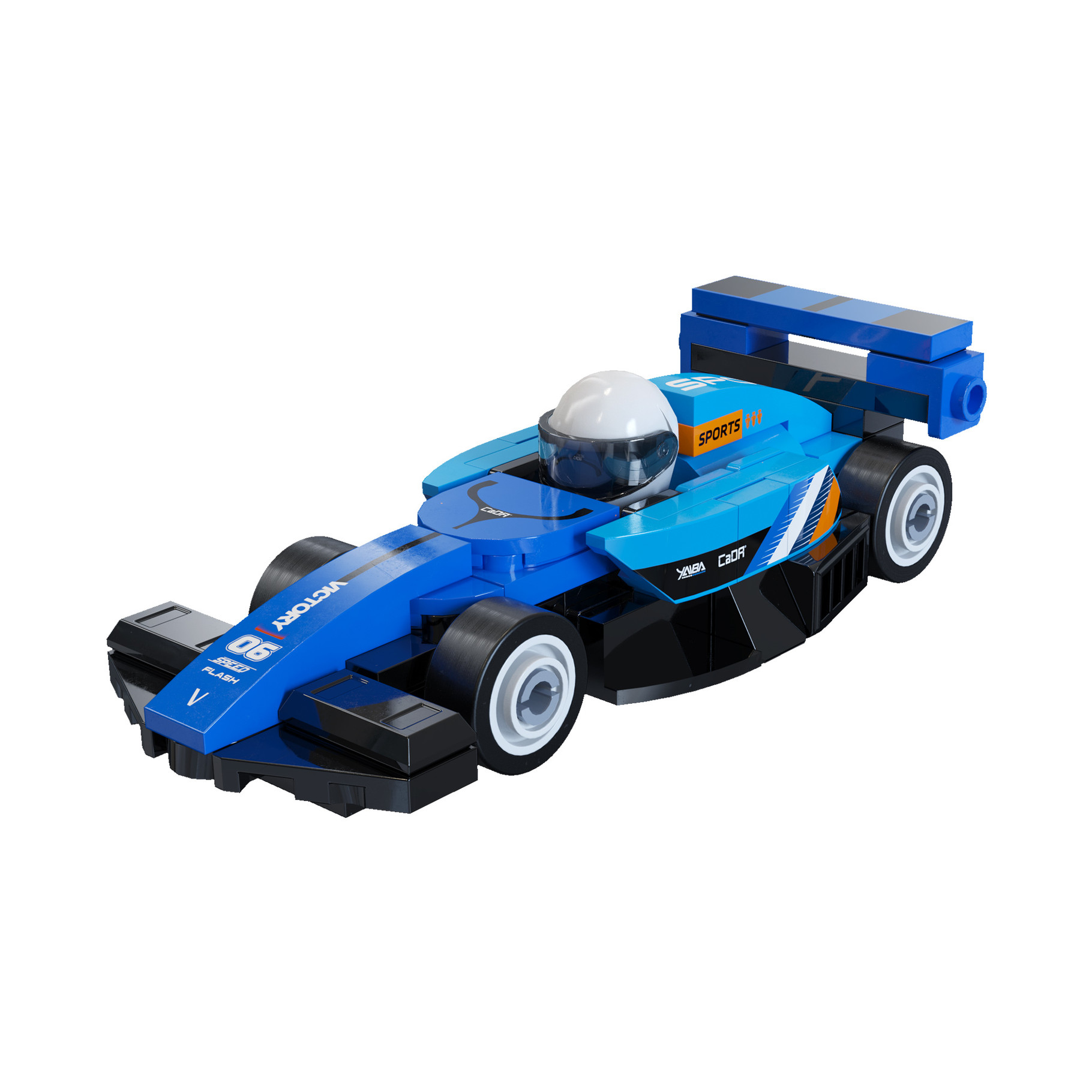 Cada Mini Blue Circuit Racing Car - 70 pcs (C55106W)