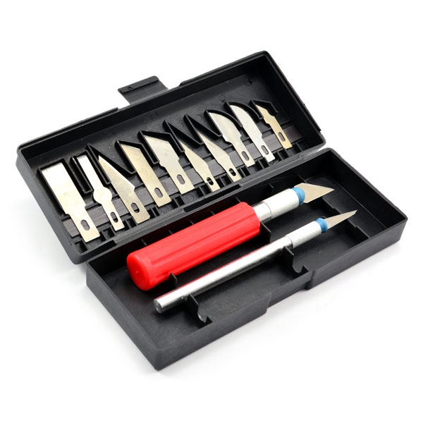 Cml Hobbyist Knife Set - 2 Knife Handles, 12 Blades (CML260)