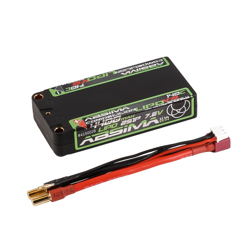Absima Comp. Shorty LiPo 7.6V 140C/2S1P HC 4400mAh 5mm (4150028)