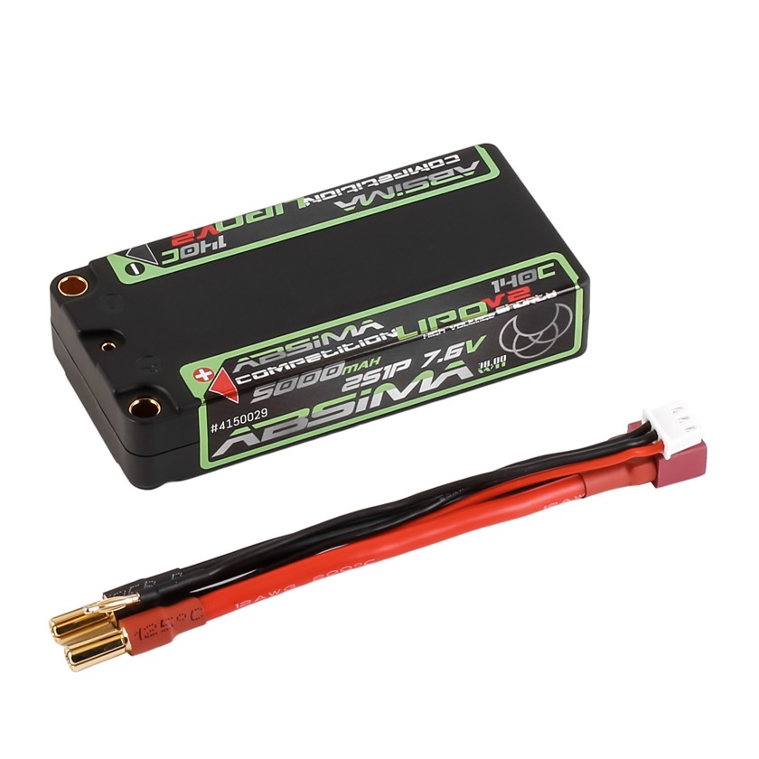 Absima Comp. Shorty LiPo 7.6V 140C/2S1P HC 5000mAh 5mm (4150029)