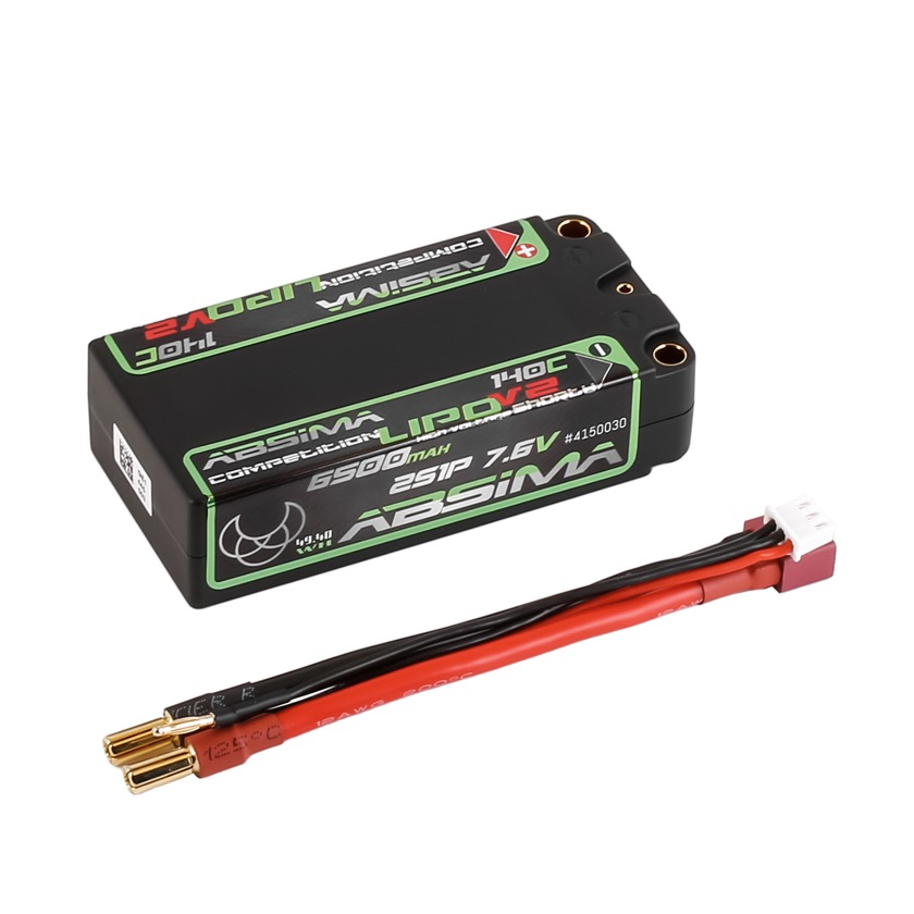 Absima Comp. Shorty LiPo 7.6V 140C/2S1P HC 6500mAh 5mm (4150030)
