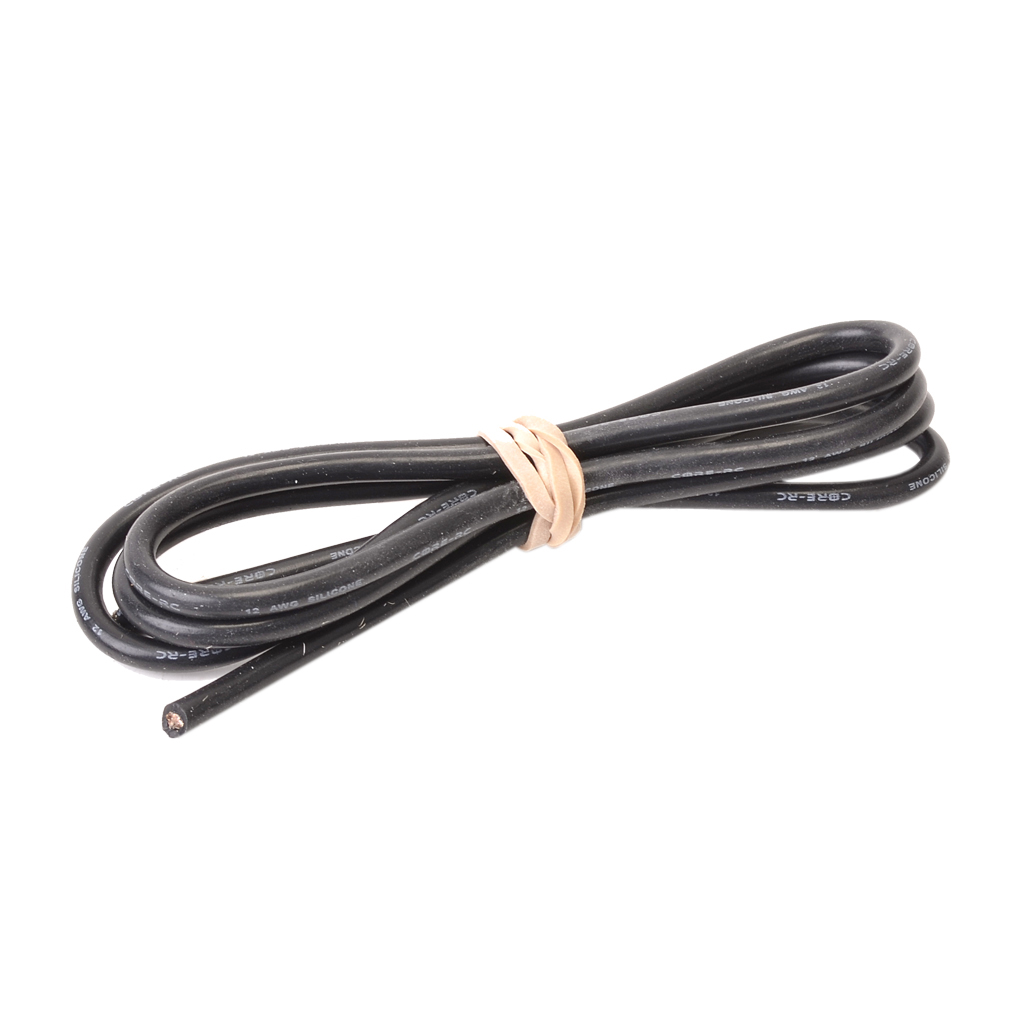 Core RC Silicone Wire 12AWG - Black 1 Metre (CR051)