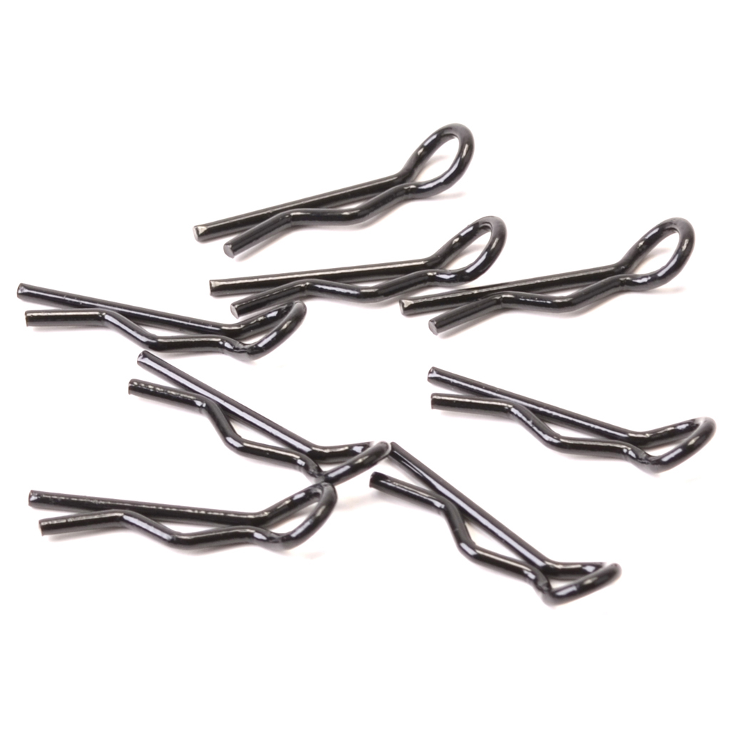 Core RC Small Body Clip 1/10 - Gloss Black (8) (CR060)