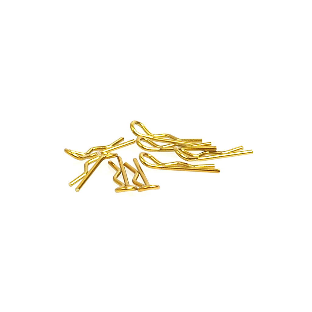 Core RC Small Body Clip 1/10 - Gold (8) (CR062)