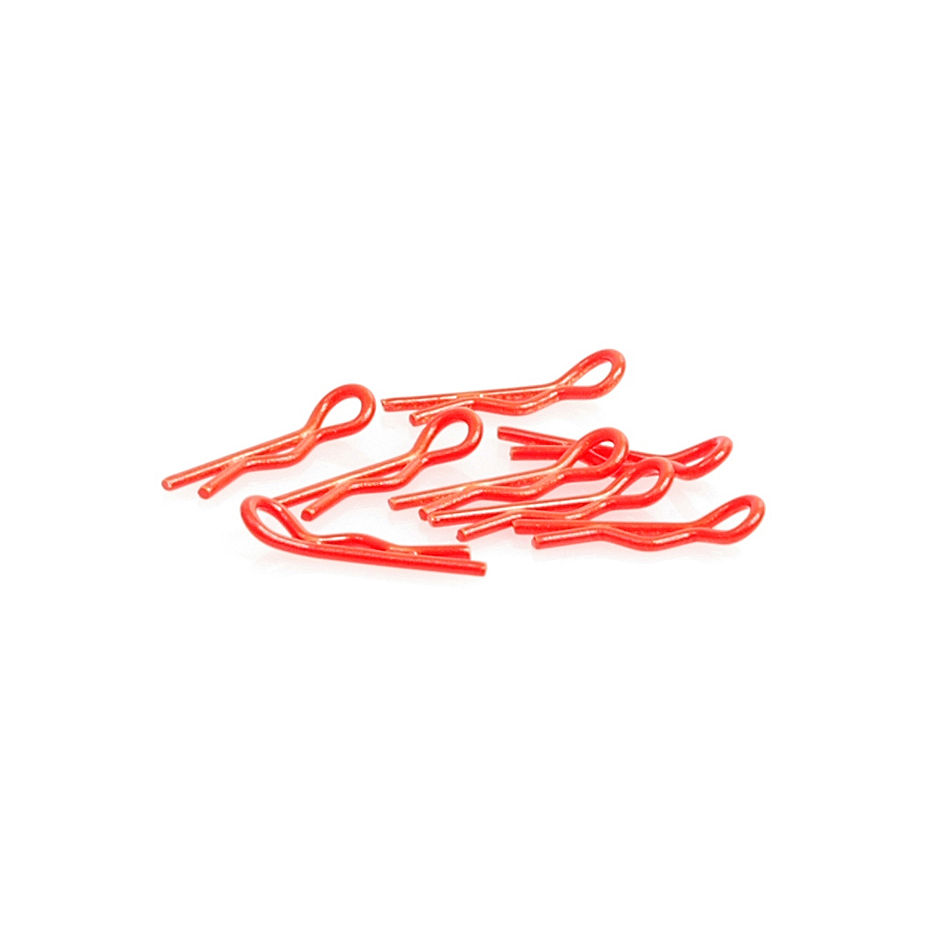 Core RC Small Body Clip 1/10 - Fluorescent Red (8) (CR065)