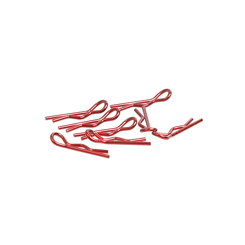 Core RC Small Body Clip 1/10 - Metallic Red (8) (CR067)