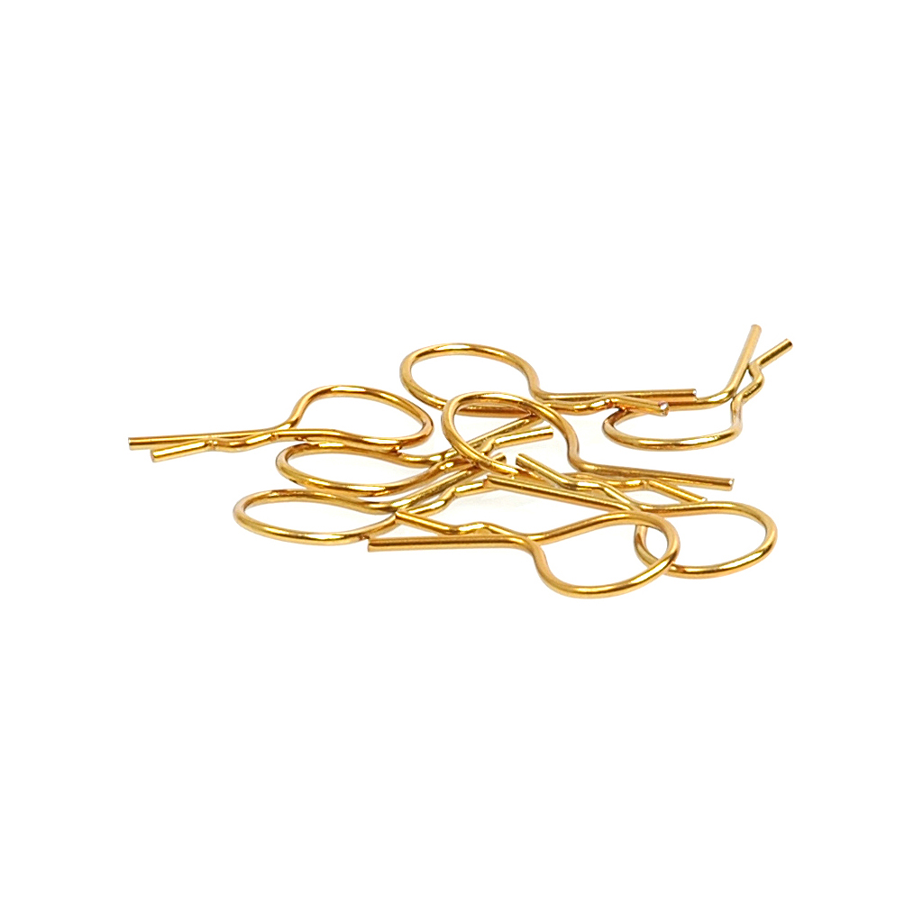 Core RC Big Body Clip 1/10 - Gold (8) (CR072)