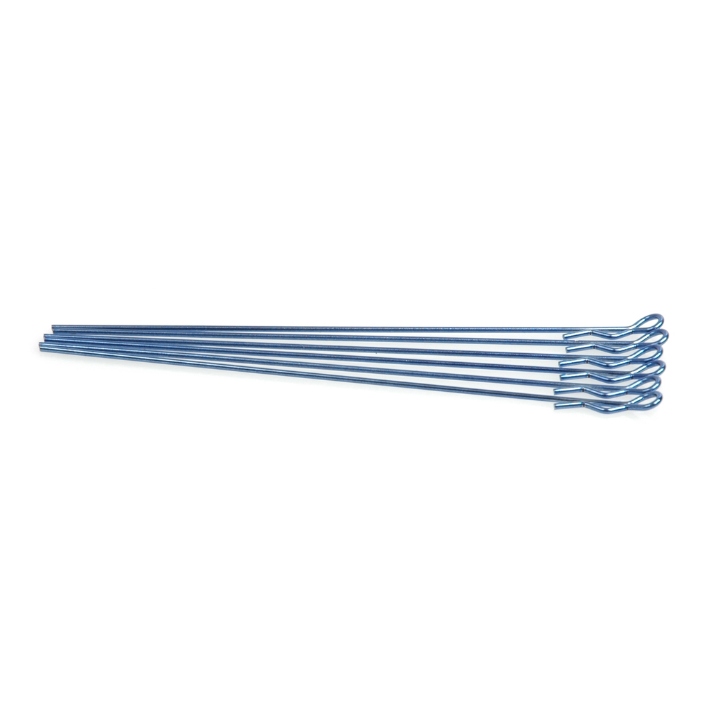 Core RC Extra Long Body Clip 1/10 - Metallic Blue (6) (CR088)