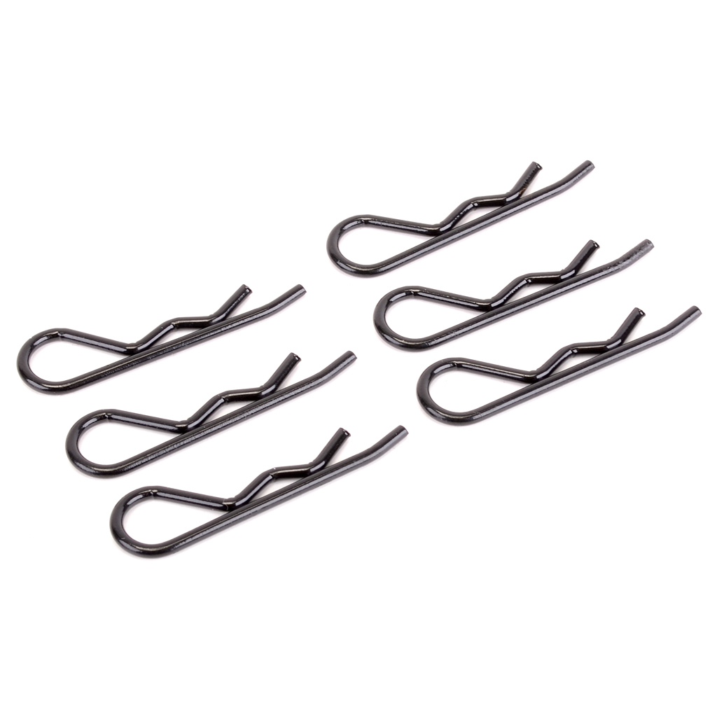 Core RC Body Clips 1/8 - Black - (6) (CR090)