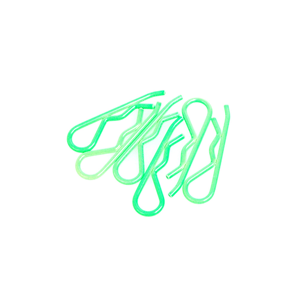 Core RC Body Clip 1/8 - Fluorescent Green (6) (CR094)