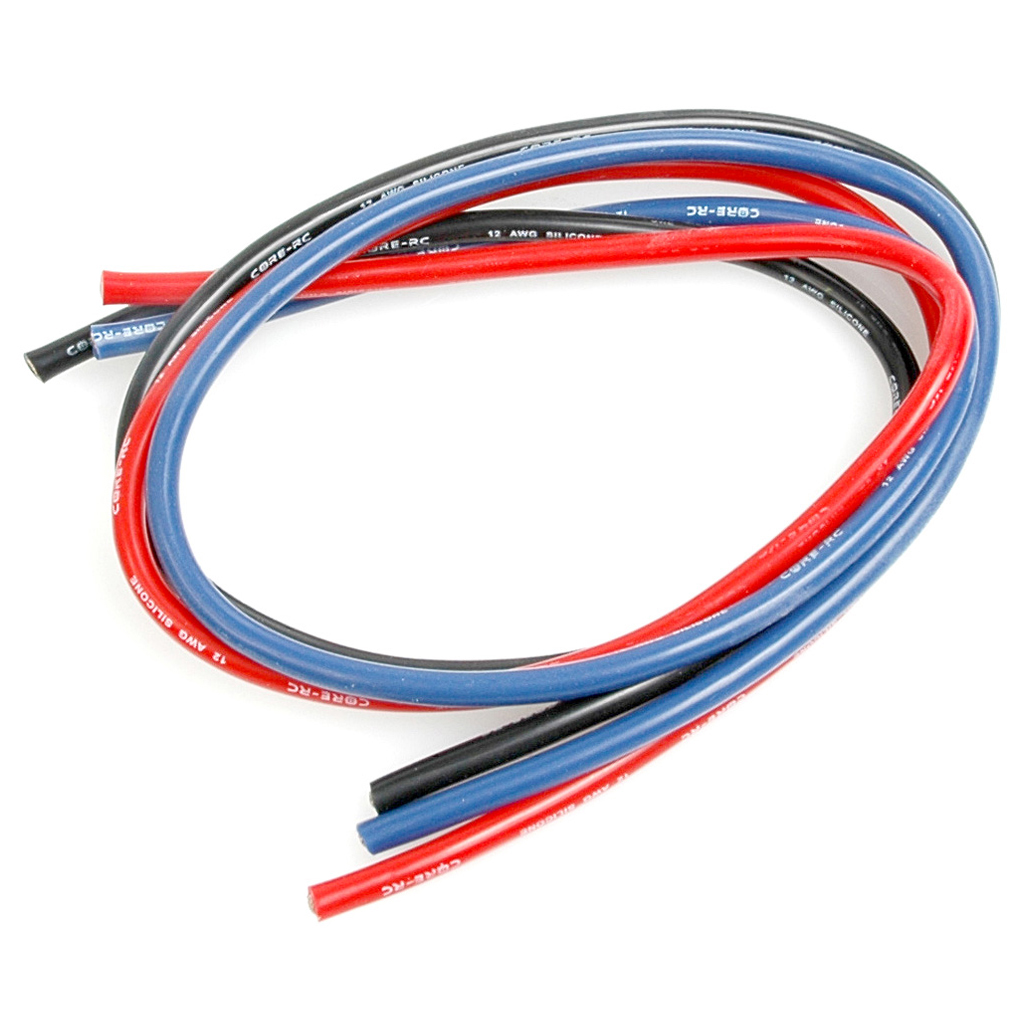 Core RC Silicone Wire 12g - Red/Black/Blue 3x50cm (CR115)