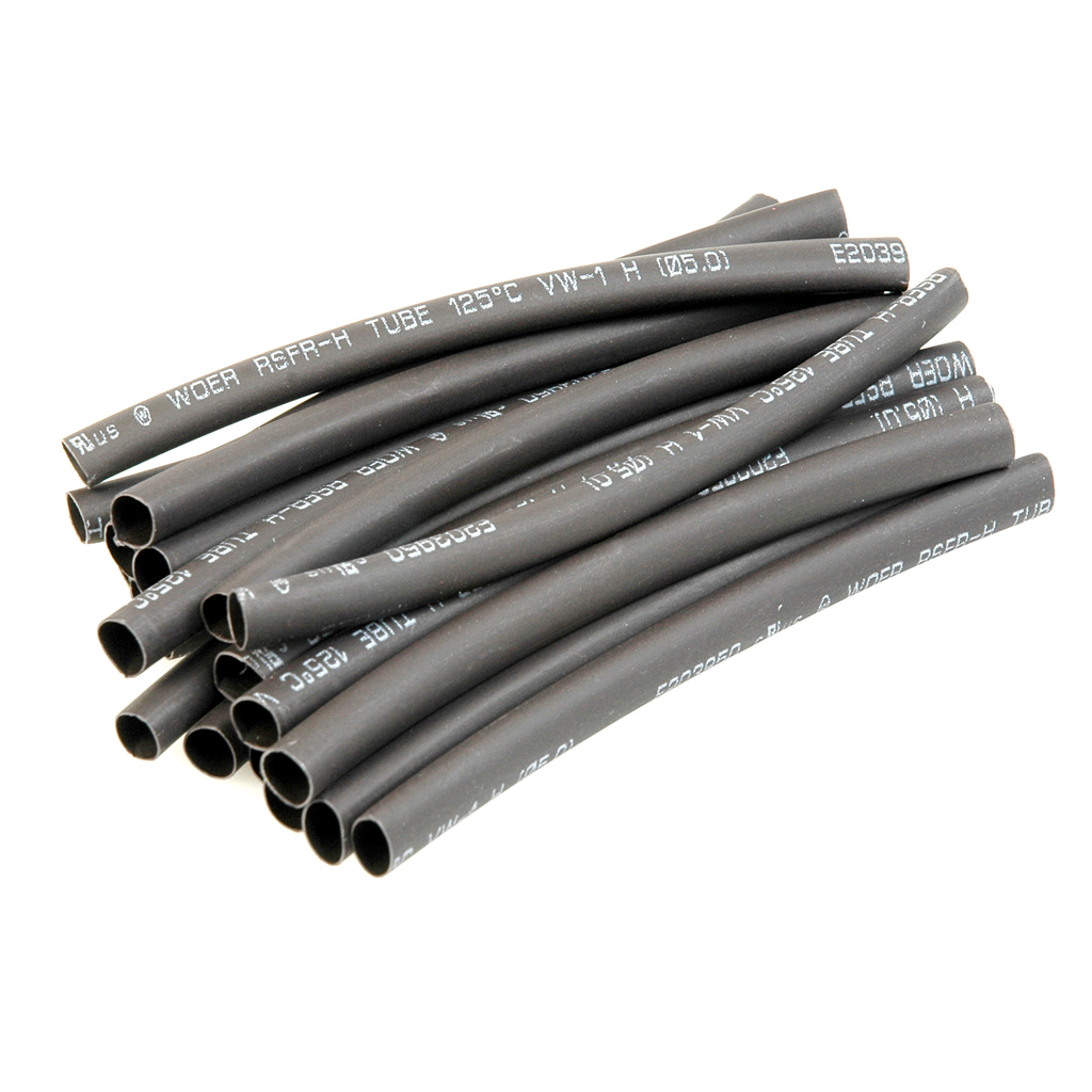 Core RC Heatshrink 5.0mm dia Black - 20pcs (CR123)
