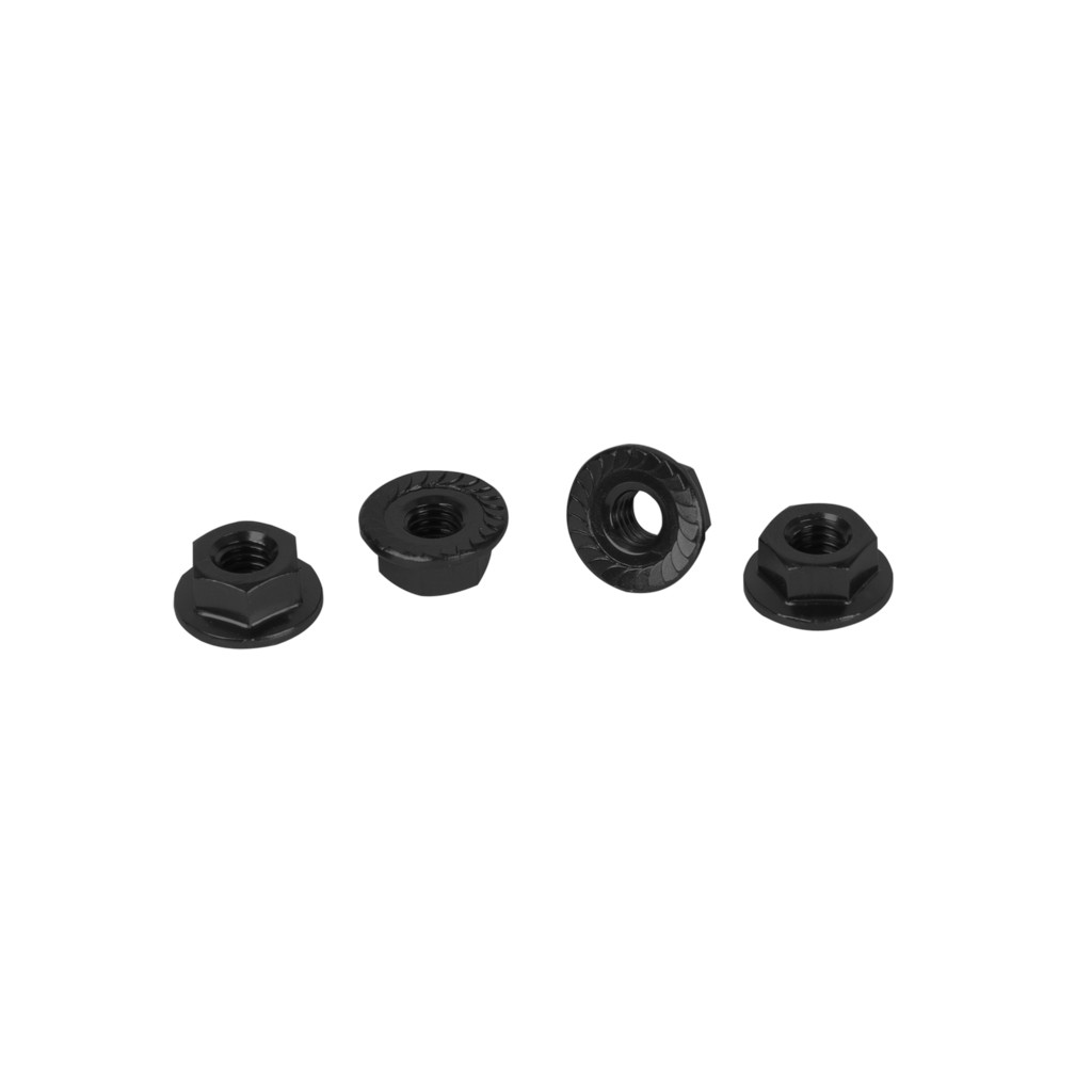 Core RC - Serrated Alloy M4 Nuts - Black - pk4 (CR196)