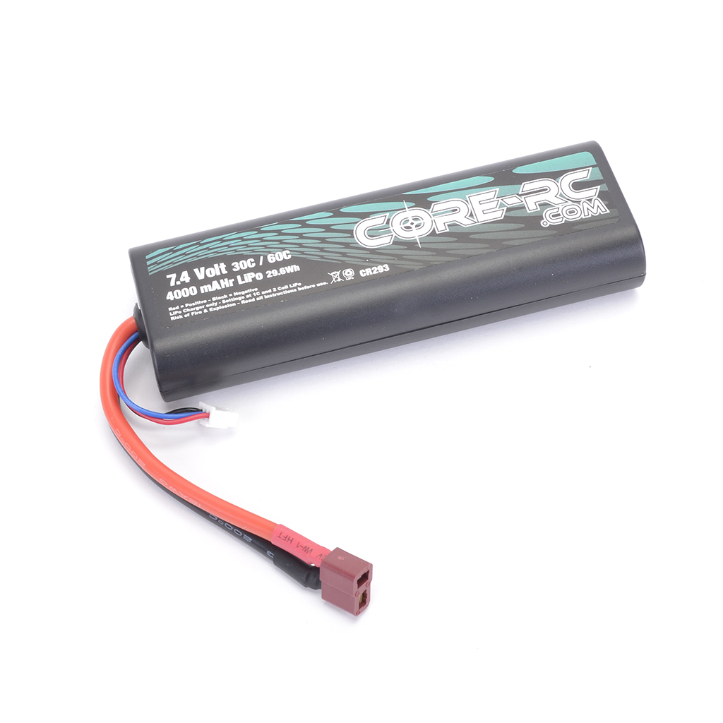 Core RC CORE RC-4000mAHr 7.4v 30/60C 2S LiPo (CR293)
