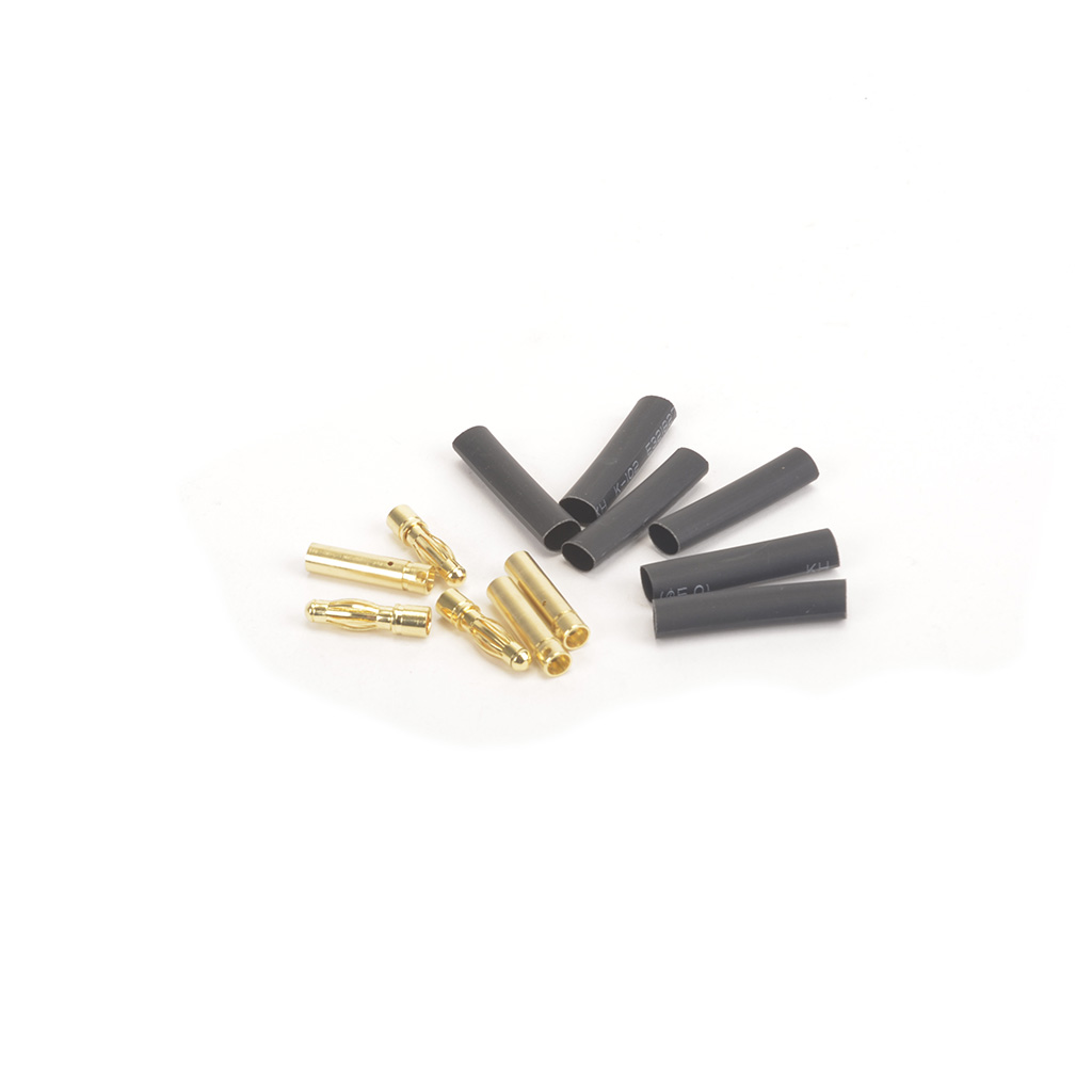 Core RC 4.0mm Gold Banana Bullets M/F 3prs + Shrink Tube (CR765)