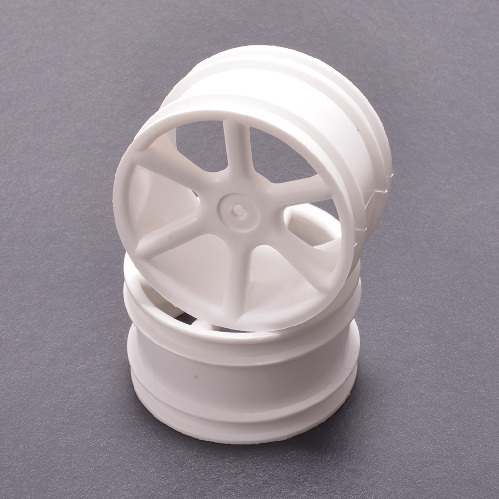 JC 6 Spoke 2.2 2WD Rear White Wheel Cougar 2K (Pr) (CR887)
