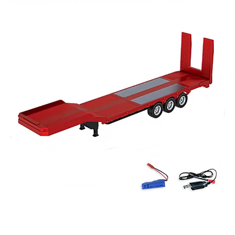 Huina RC haulage Flatbed Trailer For CY1501 - Red (CY1502)