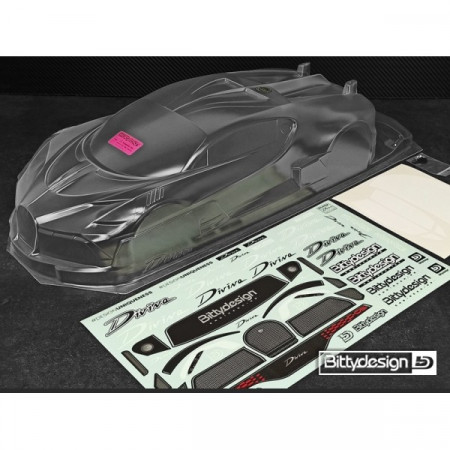 Bitty Design Divina 1:8 Clear Body ARRMA Vendetta/Infraction Mega 1mm Thickness (BD-AR8-DIV)