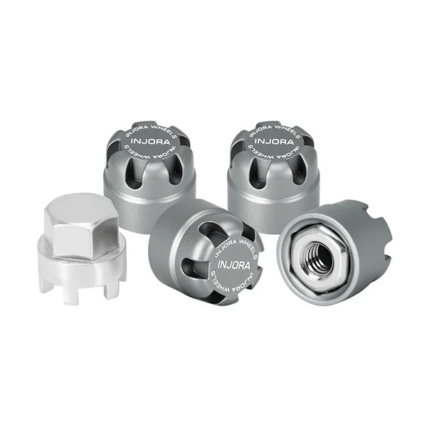 INJORA M2.5 Wheel Lock Nuts with Aluminum Cap for 1/18 TRX4M  - Gray  (WH-28GL)