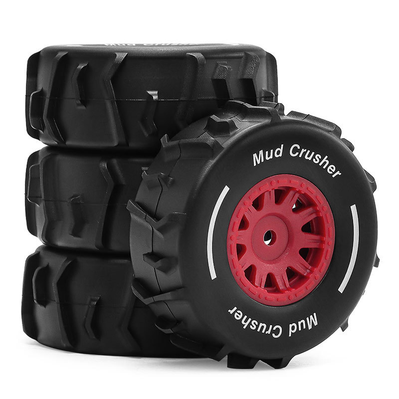SC Models Mojave Grom Paddle Tyre &amp; Wheels Set - Red (SCDTAR11846R)