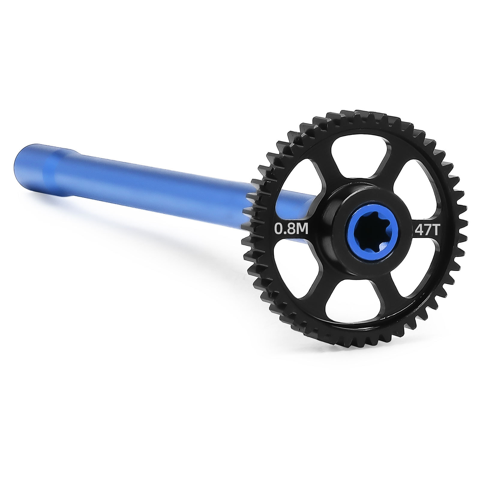 SC Models Aluminium Centre Drive Shaft &amp; 0.8M 47T Gear - Blue (SCDTMINIM029BL)