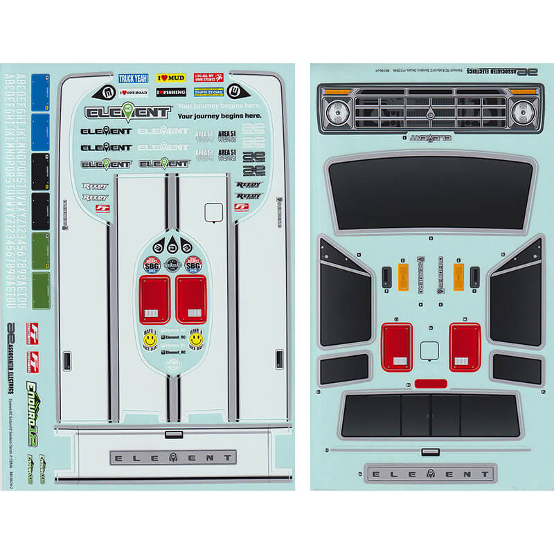 Element RC Enduro12 Sendero Decal Sheets (EL41122)