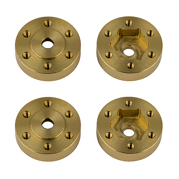 Element RC FT Enduro Beadlock Hex Adapters, Brass (EL42104)