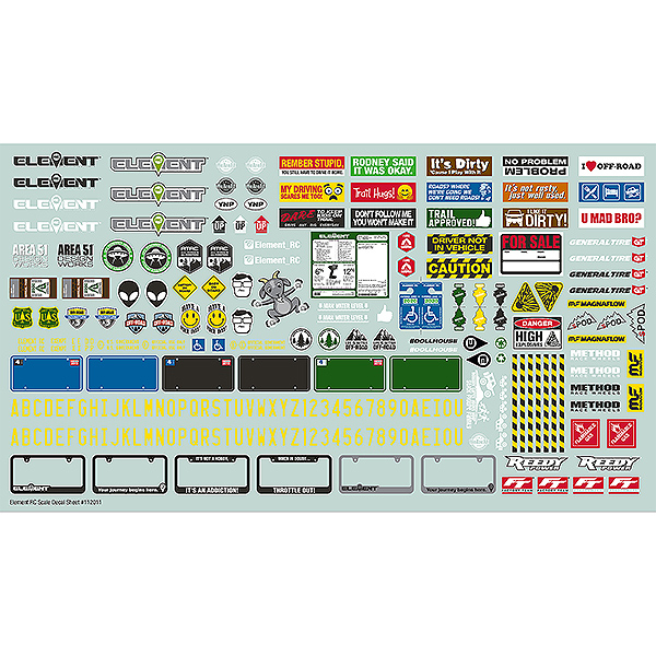 Element RC Element Scale Decal Sheet (EL42148)