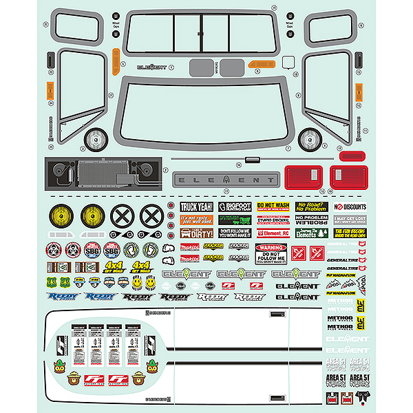 Element RC Sendero Hd Decal Sheet (EL42237)