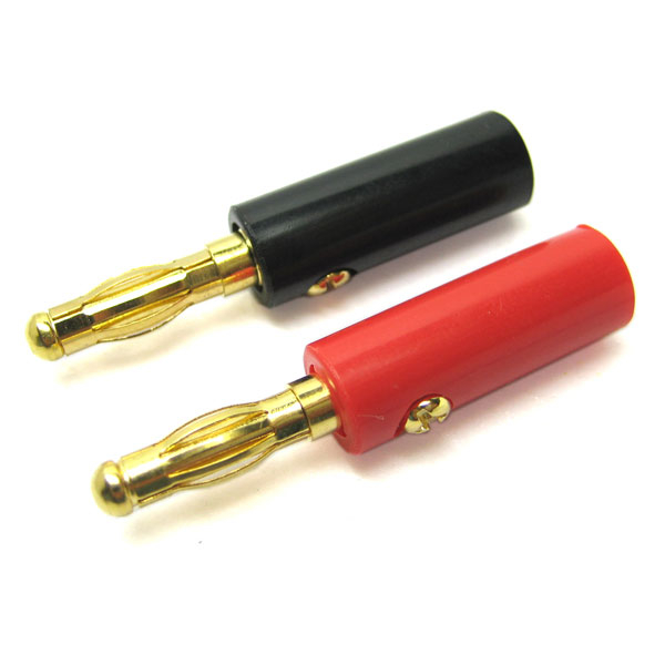 Etronix 4.0mm Gold Connector, Red &amp; Black Banana Plugs (ET0600)