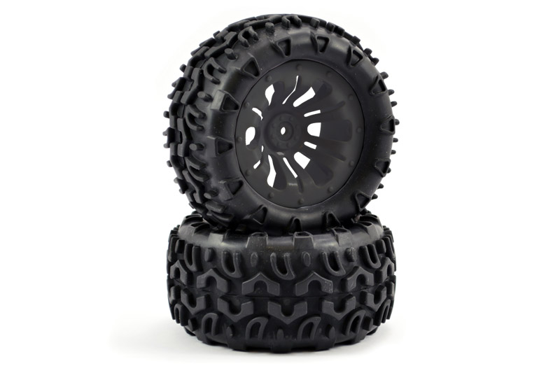 Fastrax 1:10 Klaxon Truck Tyre Mounted On 12-Spoke (12mm Hex) (FAST0068B)