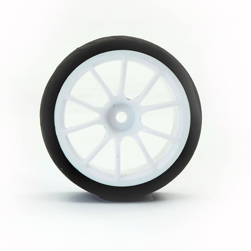 Fastrax 1/10 Street/Tread Tyre 10Sp White Wheel (FAST0072W)