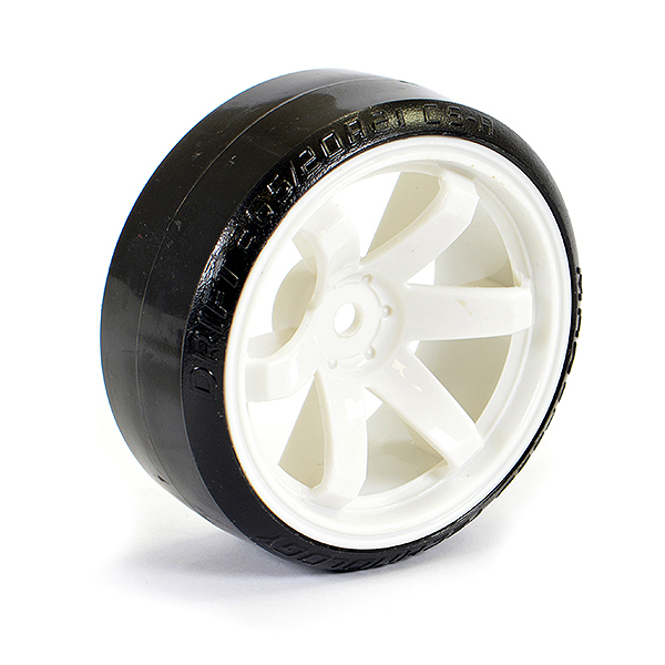 Fastrax 1:10th Street/Drift Tyre 6-Spoke Wheel (6mm Offset) - White (FAST0086W)