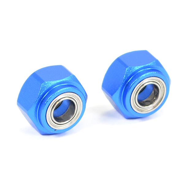 Fastrax Aluminium Front Wheel 12mm Hex Adaptors W/Bearing (Pr) Blue (FAST0177B)