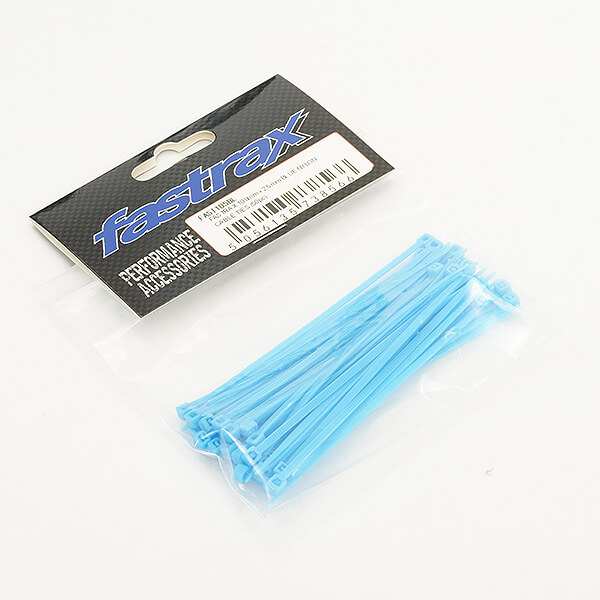 Fastrax 100mm x 2.5mm Blue Nylon Cable Ties 50pcs (FAST105BL)