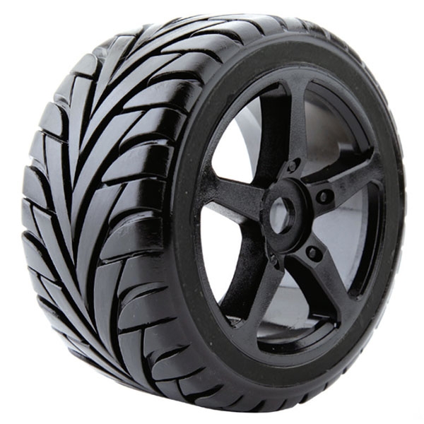 Fastrax 1:8 Truggy Eagle MTd On 5-Spoke Black 0 Offset(Pr) (FAST1092B-0)