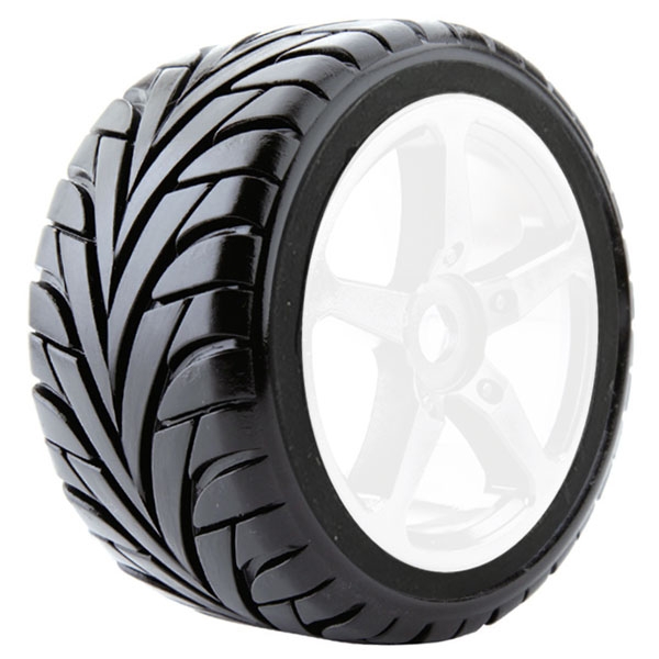 Fastrax 1:8 Truggy Eagle MTd On 5-Spoke White 0 Offset(Pr) (FAST1092W-0)